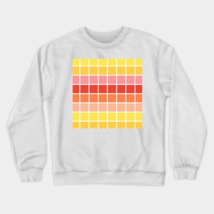 Checkered pattern in warm retro yellow colors Crewneck Sweatshirt